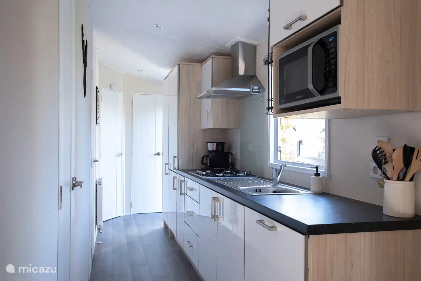 Kitchen with ample work space.