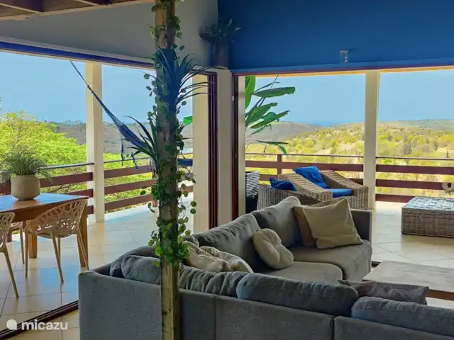 Location de Vacances Curaçao, Banda Ariba (est), Jan Thiel, penthouse - Vue à 360° de l'application Penthouse 6 Salon