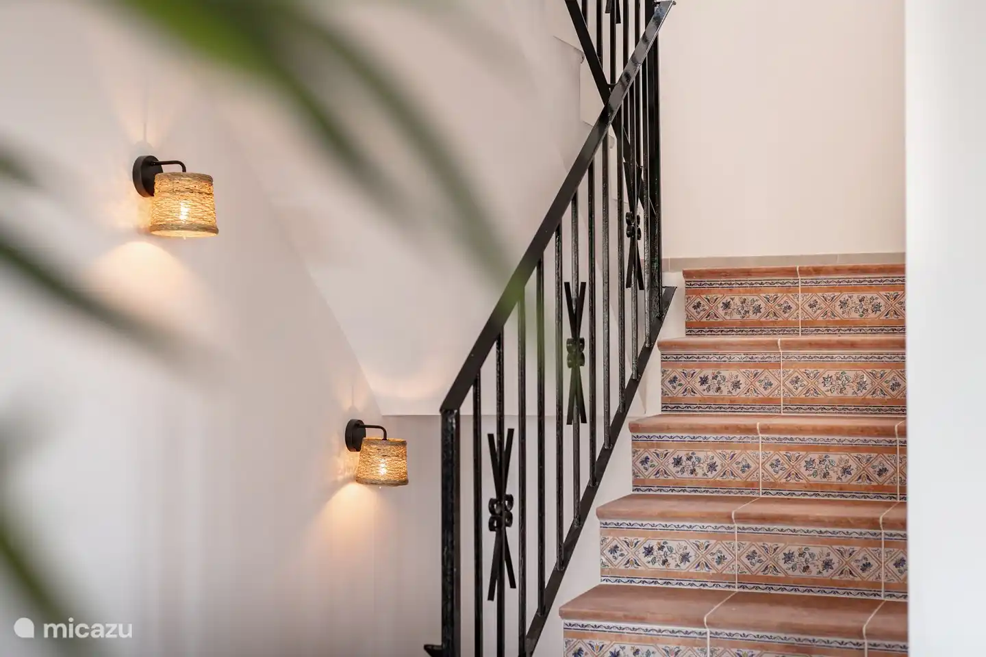 Escalier avec carreaux authentiques.