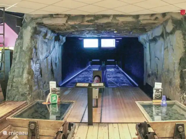 Maison de luxe 'De Boskant' | Pays-Bas, Overijssel, Gramsbergen - maison de vacances La lueur dans les pistes de bowling sombres.