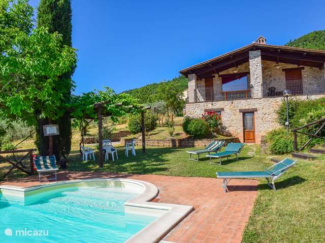 Vakantiehuis Italië, Umbrië, Collicello - vakantiehuis Huisje met privé zwembad en panorama