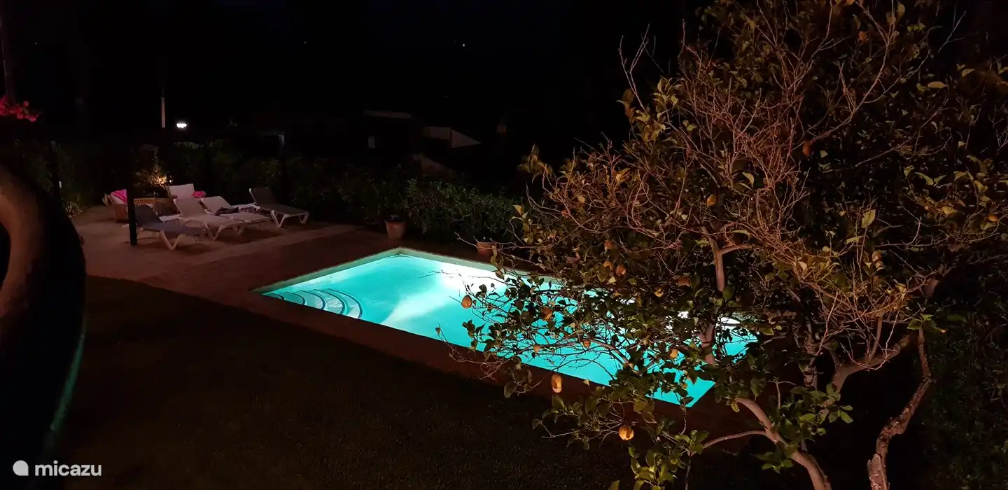 Swimming pool lighting.