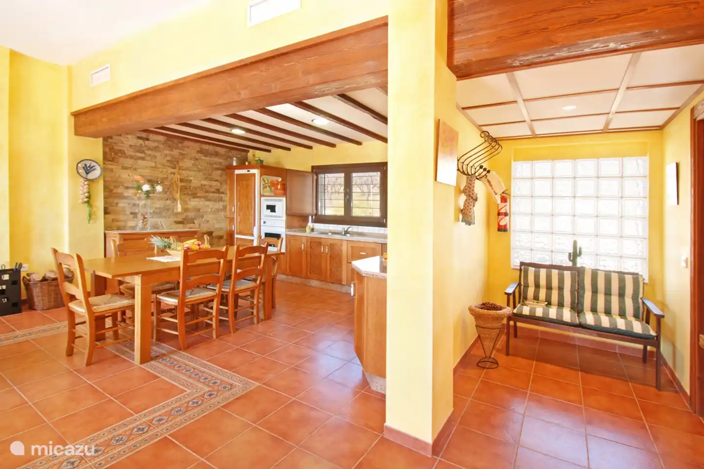 Next to the living room is the entrance hall with reading corner... it leads to the 'dream department'.