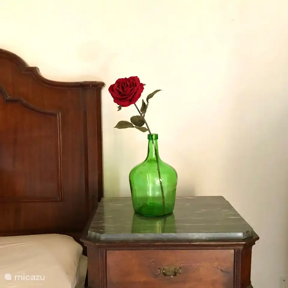 Atmosphäre eines Schlafzimmers.