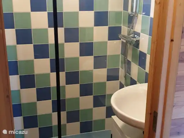 Het Griet en Países Bajos, Güeldres, Doesburg - casa vacacional El baño con ducha y lavabo.