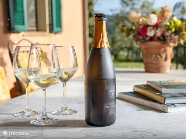 Casa dei Fiore/Montalcino/d’Orcia | Italie, Toscane, Buonconvento - maison mitoyenne Il y a beaucoup d'espace dans le jardin pour manger à la table en marbre ou se détendre dans l'un des deux coins salons.