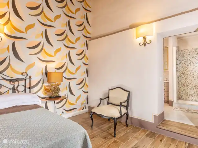 Casa dei Fiore/Montalcino/d’Orcia | Italie, Toscane, Buonconvento - maison mitoyenne chambre 3 avec lit double et salle de bain ensuite