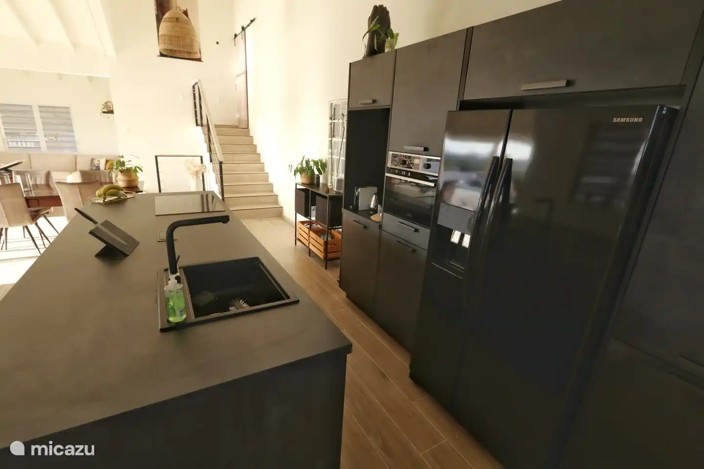 Open kitchen with cooking island