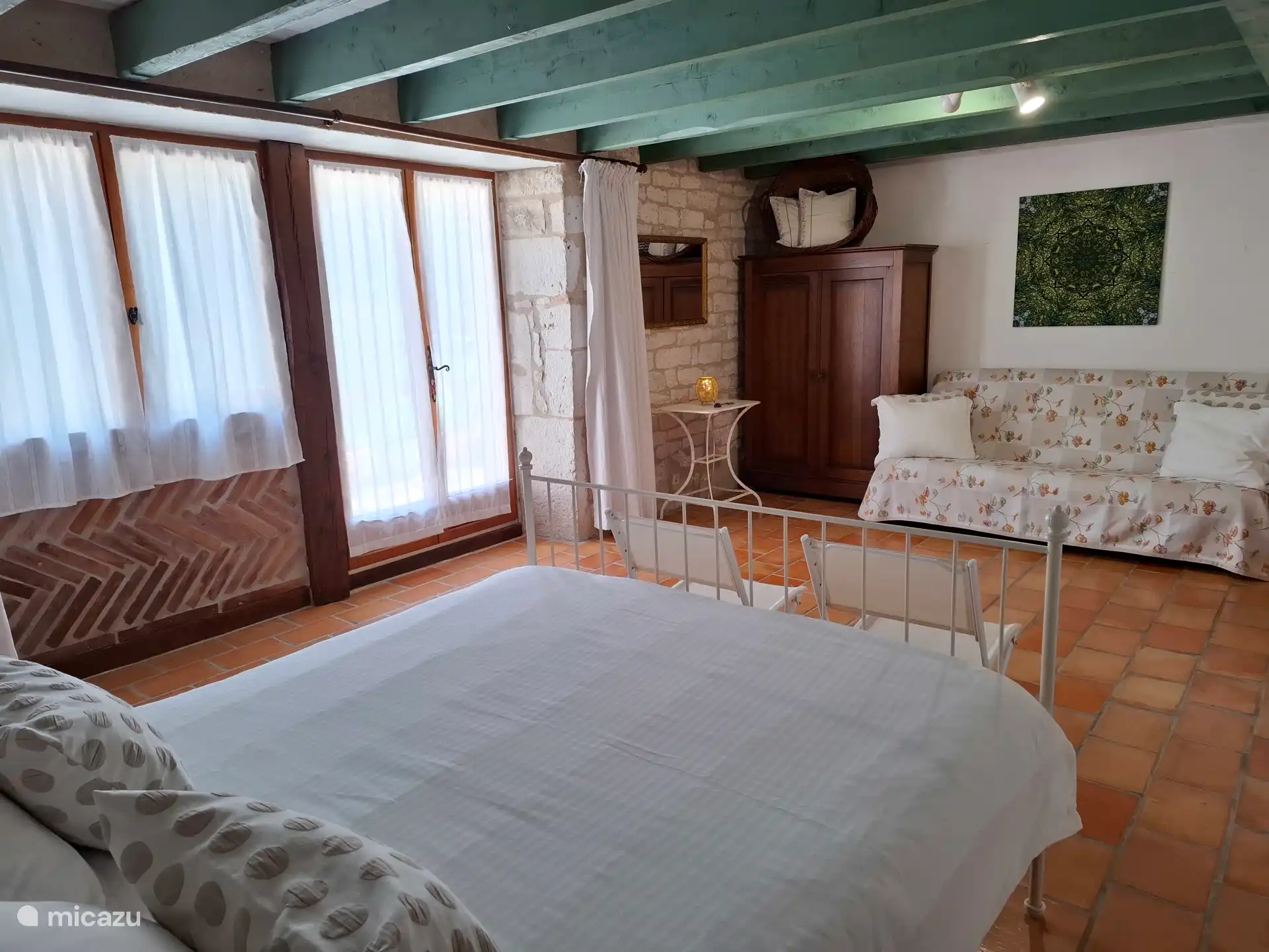 Family room. Sofa bed, cot and additional camp bed available if required.