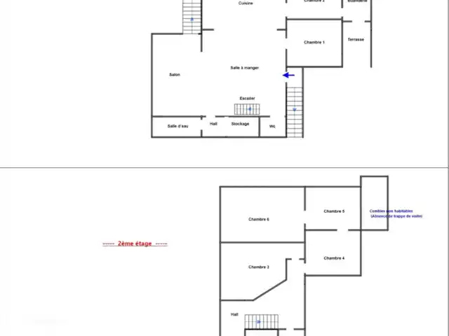 Casa Oliver en Francia, Gard, Cornillon - casa vacacional mapa - distribución Maison Olivier