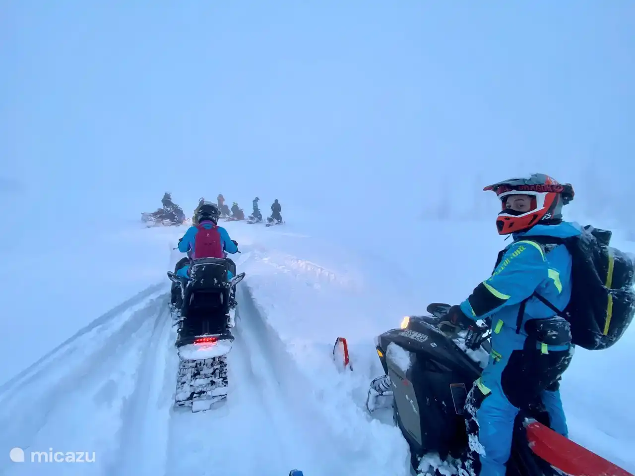Excursión en moto de nieve