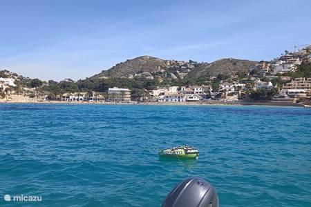 Beach El Portet viewed from the sea.