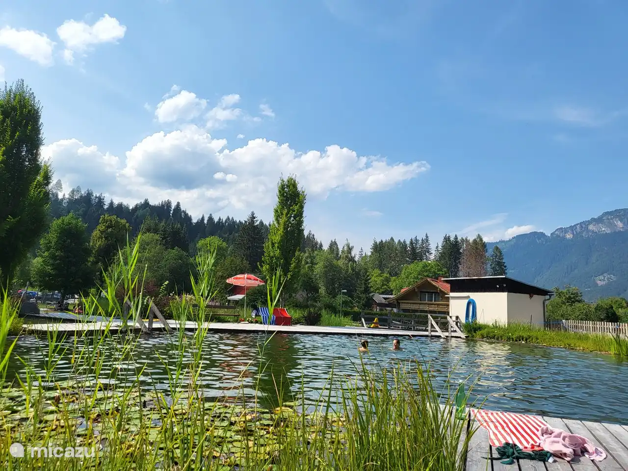Natural swimming pool in Mauthen