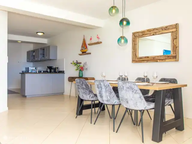 Plage Lechi 9 | Bonaire, Bonaire, Kralendijk - appartement Cuisine/séjour avec table à manger