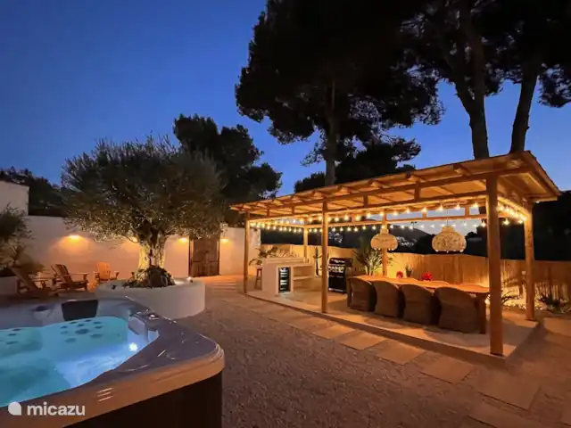 Villa de luxe sur la plage Moraira El Portet | Espagne, Costa Blanca, Moraira - villa Éclairage de soirée d'ambiance