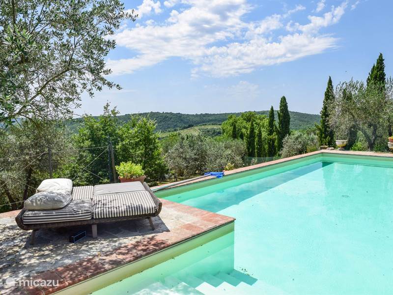Casa vacacional Italia, Toscana, Rigomagno Villa Casa con piscina privada, jardín cerrado.