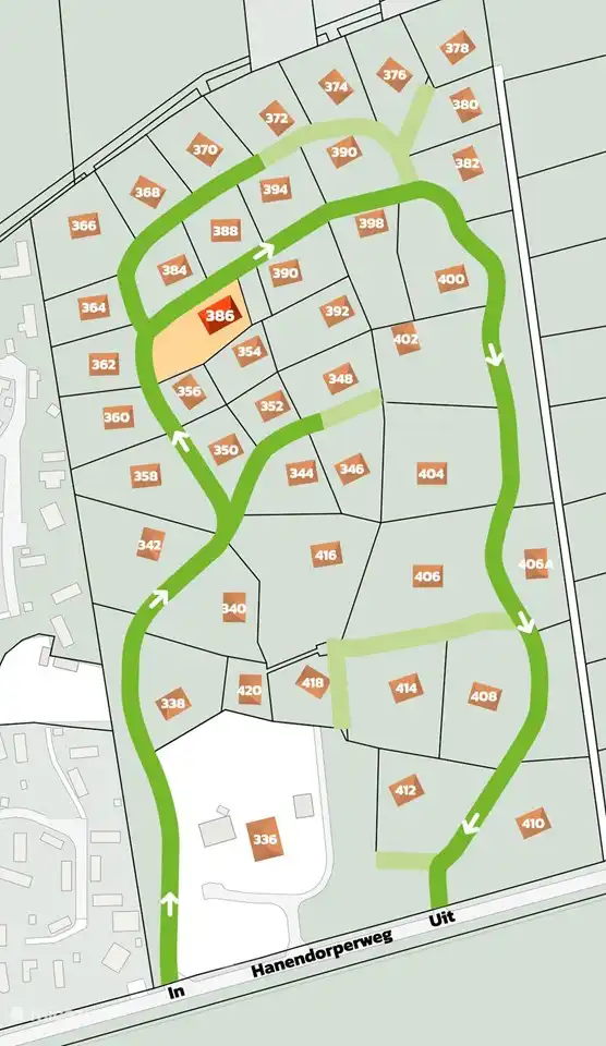 Karte des Kleinen Naturparks. Keine Barriere oder Einrichtungen.