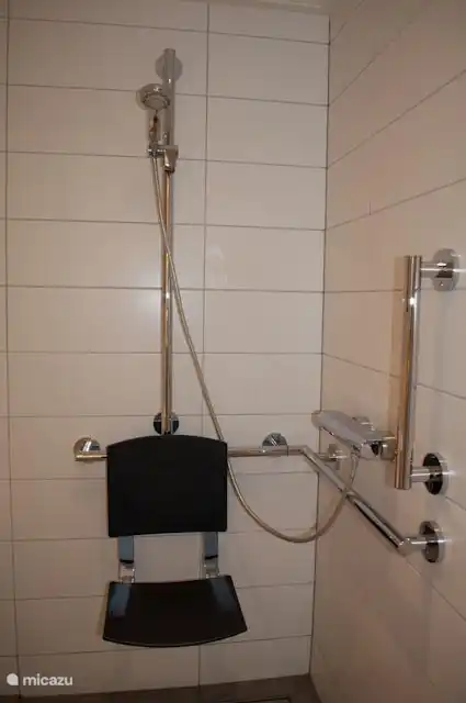 Badezimmer mit Duschklappsitz