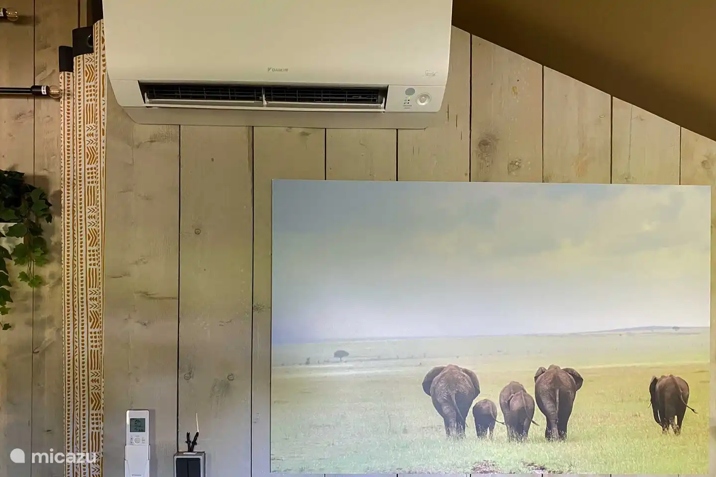 Stille warm koud airco in de glampingtent