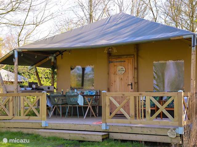 Vakantiehuis Nederland, Friesland, Goëngahuizen - glamping / safaritent / yurt Grutte Fiif Safarilodge met airco