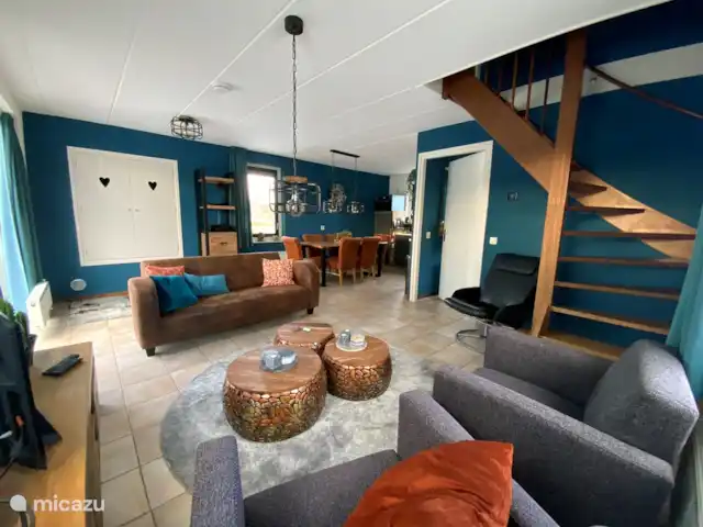 Location de Vacances Pays-Bas, Drenthe, Wezuperbrug, bungalow - Maison de lit dans un parc de vacances Charmant salon spacieux et décloisonné
