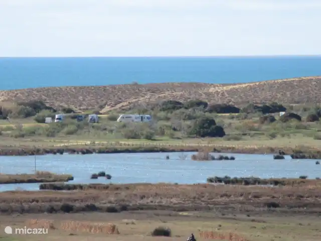 Casa Bela Vista vue fantastique sur la mer | Portugal, Algarve, Guia - maison de vacances La vue de Casa Bela Vista sur la mer, les dunes et la réserve naturelle