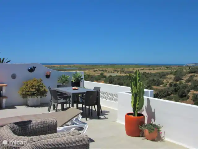 Casa Bela Vista vue fantastique sur la mer | Portugal, Algarve, Guia - maison de vacances Terrasse sur le toit avec une vue fantastique