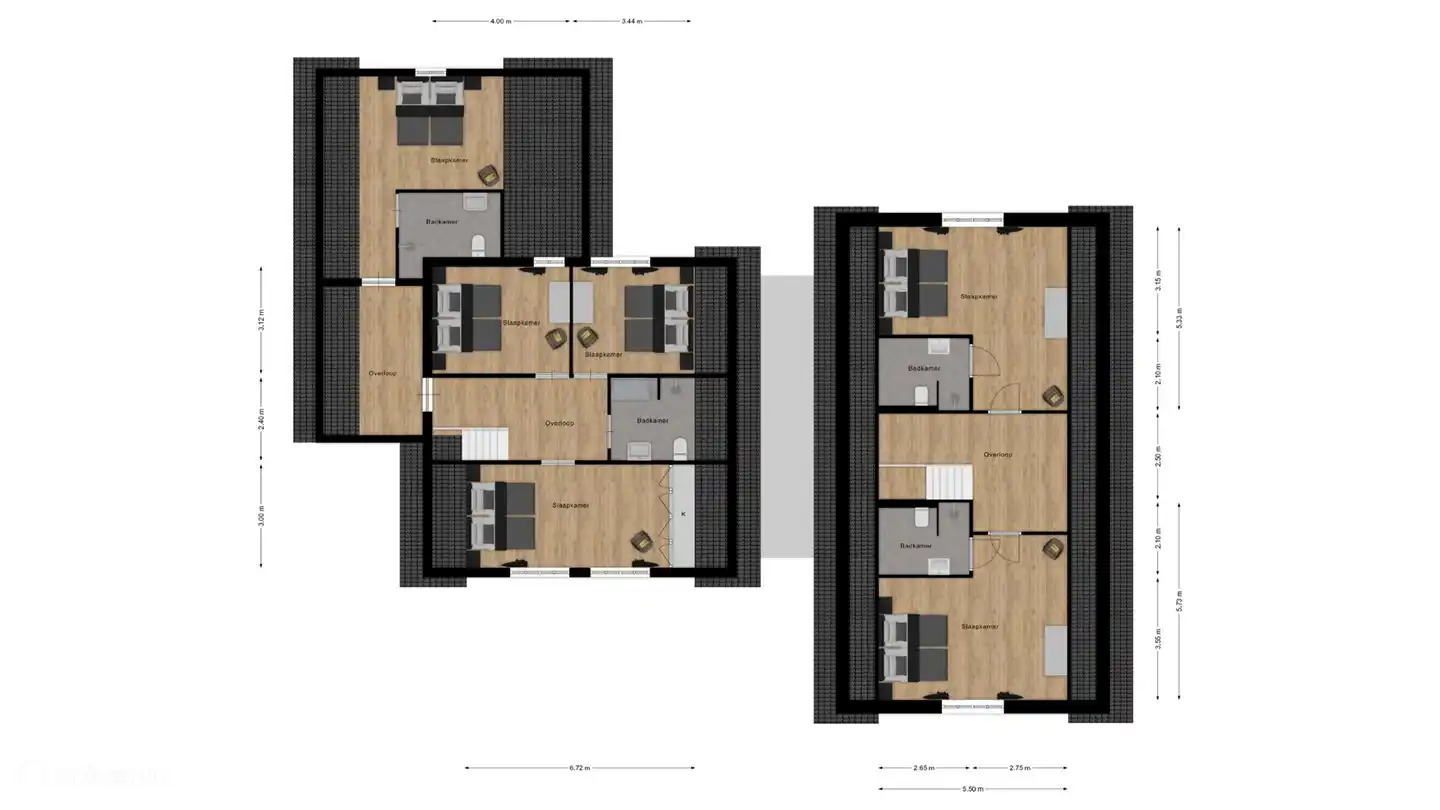 Das Landhaus - Grundriss erster Stock