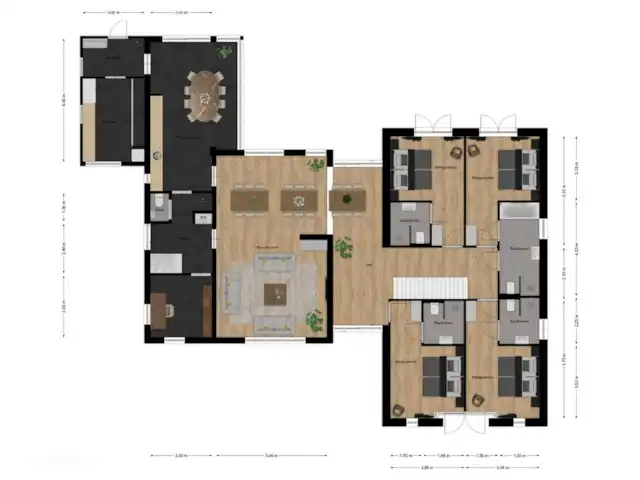 Le manoir | Pays-Bas, Overijssel, Losser - manoir / château La maison de campagne - Plan du rez-de-chaussée