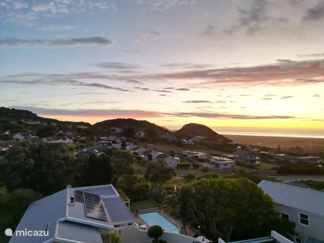 Luftaufnahme des Gebiets und der Aussicht.