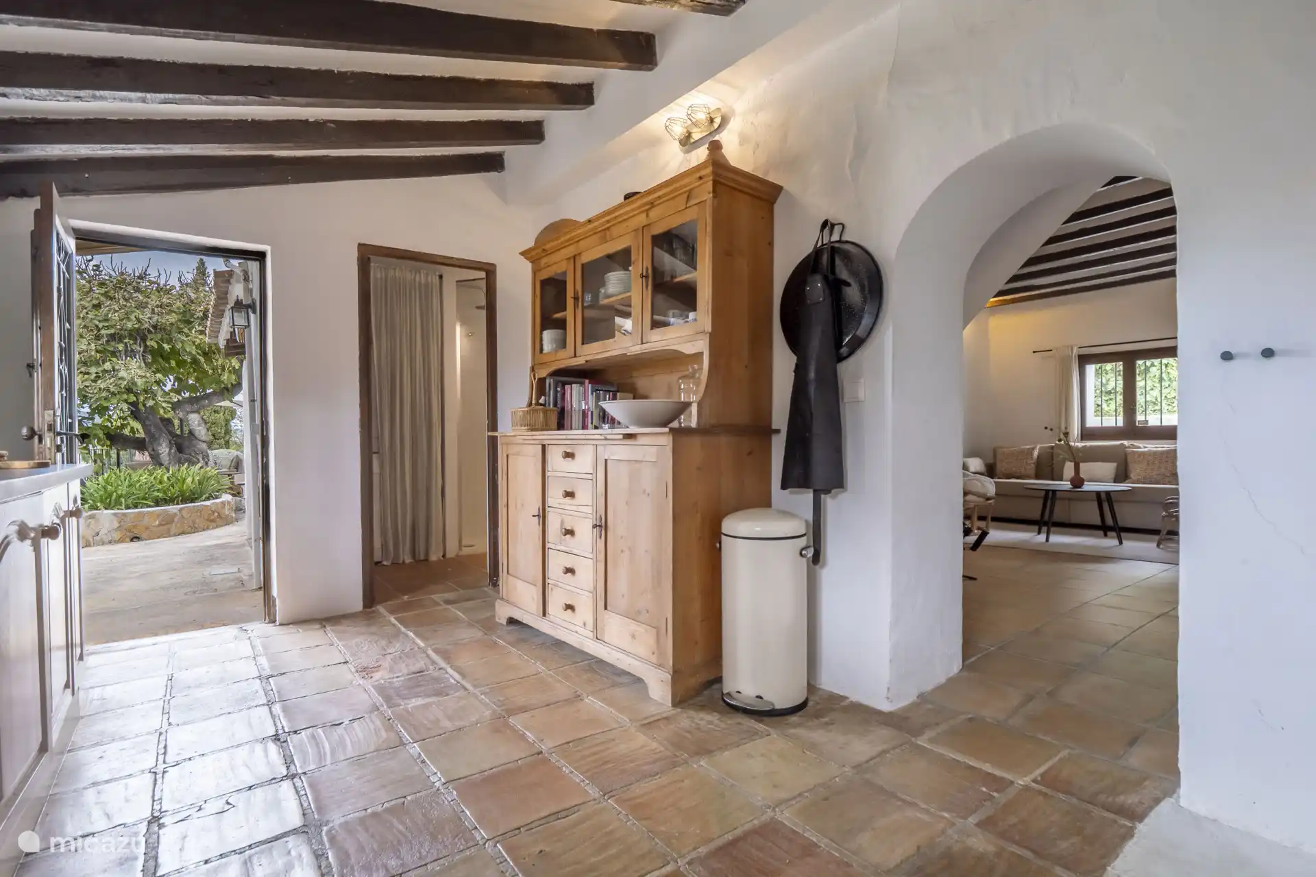 Open kitchen.