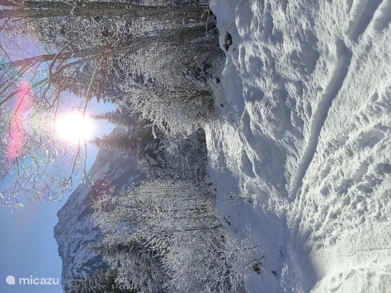 Vom Haus aus sind schöne Winterwanderungen möglich.