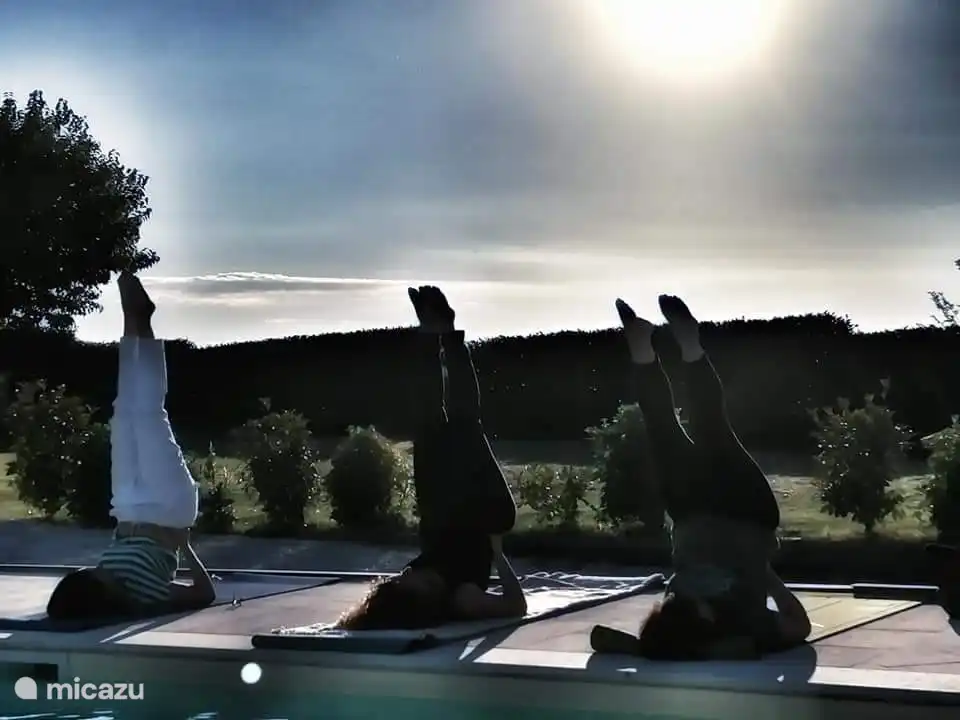 Genießen Sie eine Yogastunde bei Sonnenuntergang