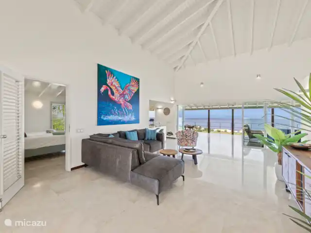 Villa Blue Oasis huren in Curaçao, Banda Abou (west), Coral Estate, Rif St.Marie - villa Zelfs vanuit de woonkamer heeft u prachtig uitzicht!