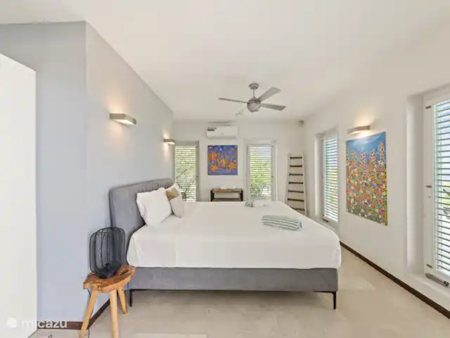 Villa Blue Oasis huren in Curaçao, Banda Abou (west), Coral Estate, Rif St.Marie - villa Slaapkamer 3, alle slaapkamers van de villa hebben nieuwe boxspringbedden (1,80 x 2,00 m)