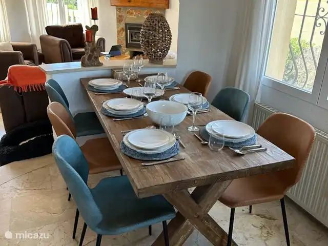 Location de Vacances Espagne, Costa Blanca, Moraira, villa - Villa Hélios Grande table à manger pour de délicieux dîners