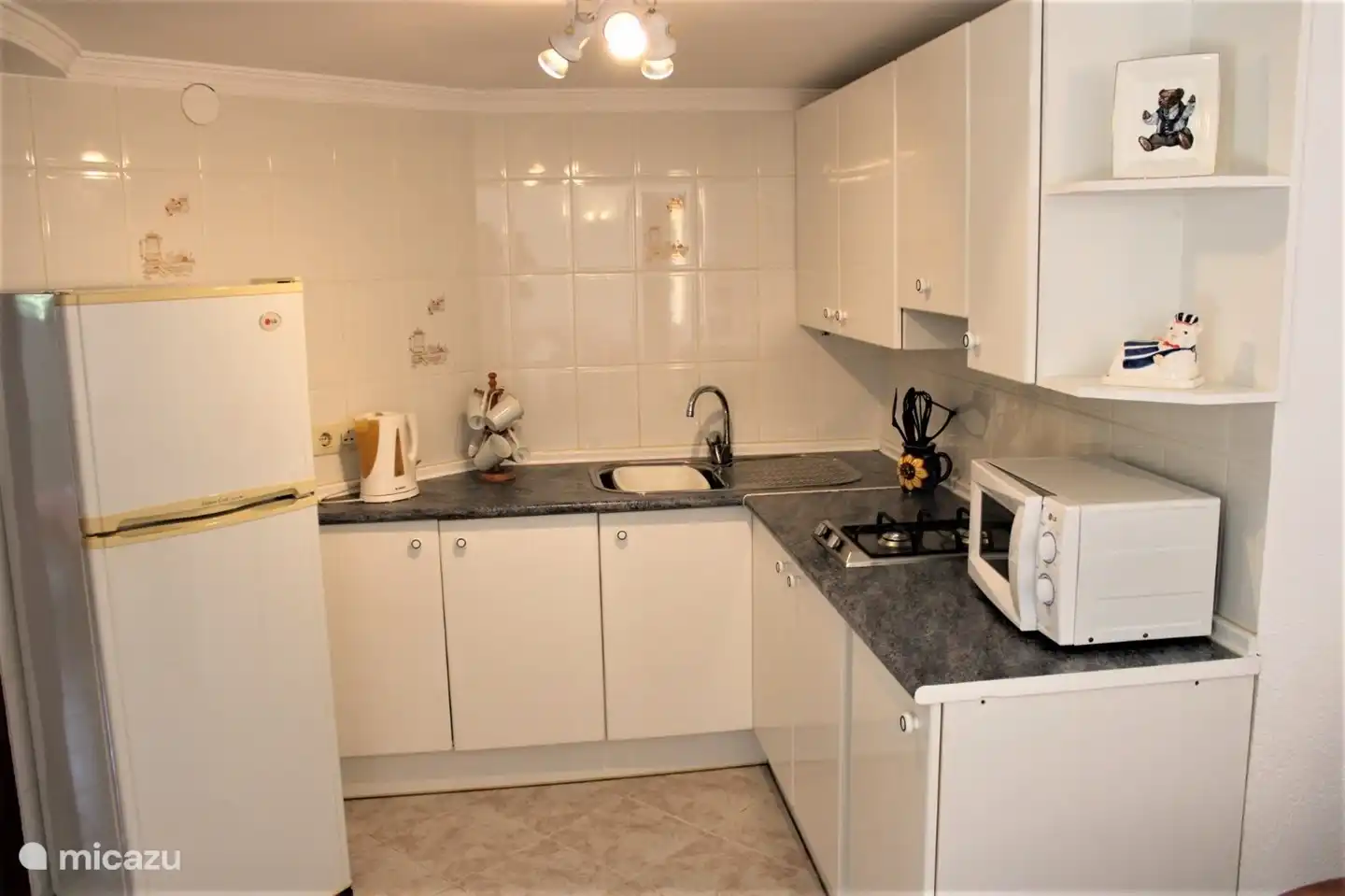 The kitchen in the downstairs area