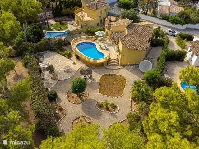 Location de Vacances Espagne, Costa Blanca, Moraira, villa - Villa Hélios La villa vue d'en haut