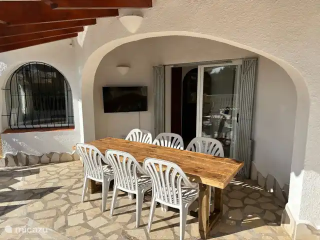 Location de Vacances Espagne, Costa Blanca, Moraira, villa - Villa Hélios La terrasse pour des soirées cosy BBQ à la belle grande table
