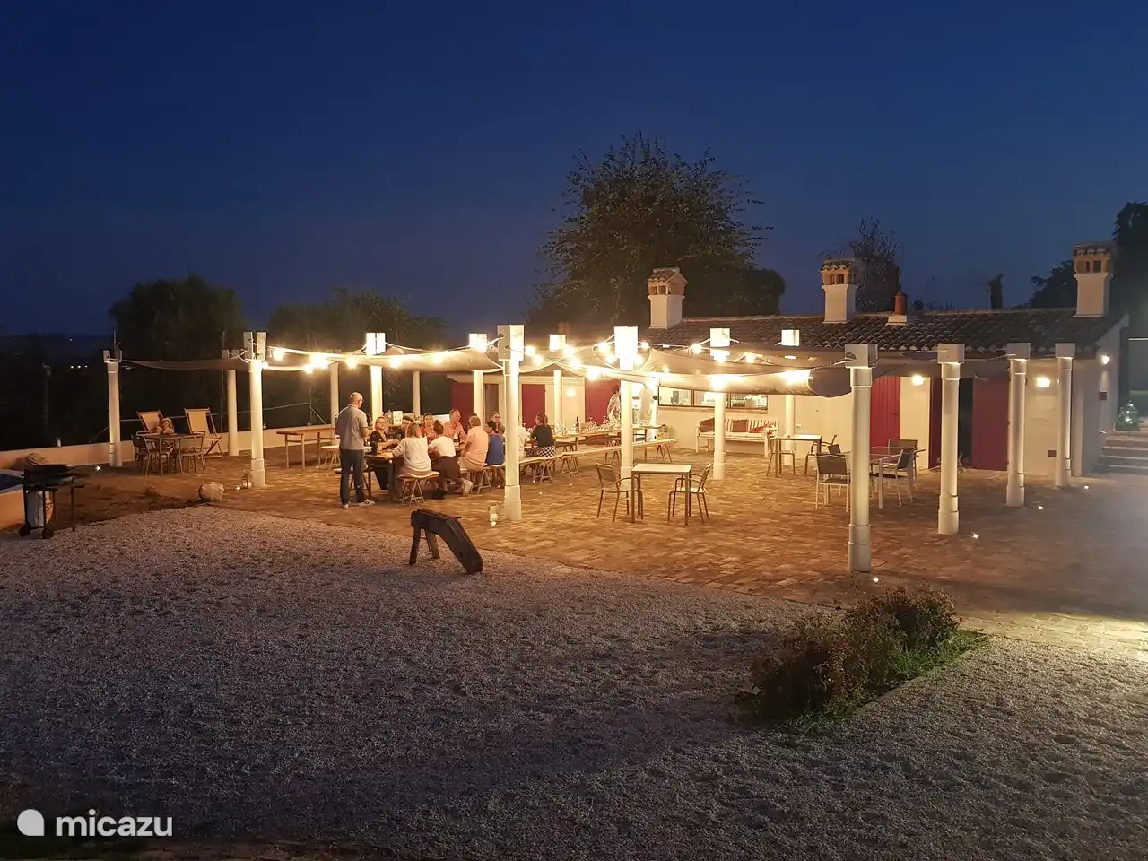 Our outdoor kitchen is regularly the beating heart of fun theme evenings.