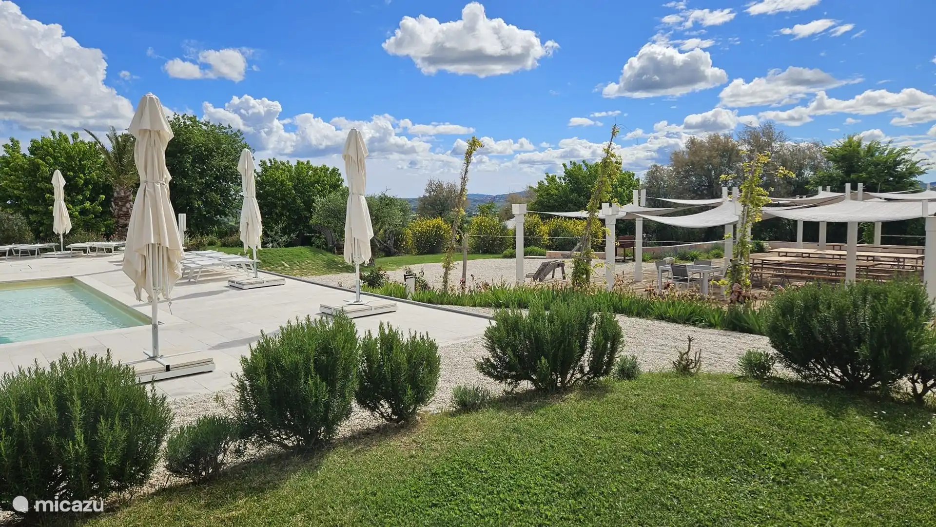 Our Mediterranean garden offers beautiful quiet corners