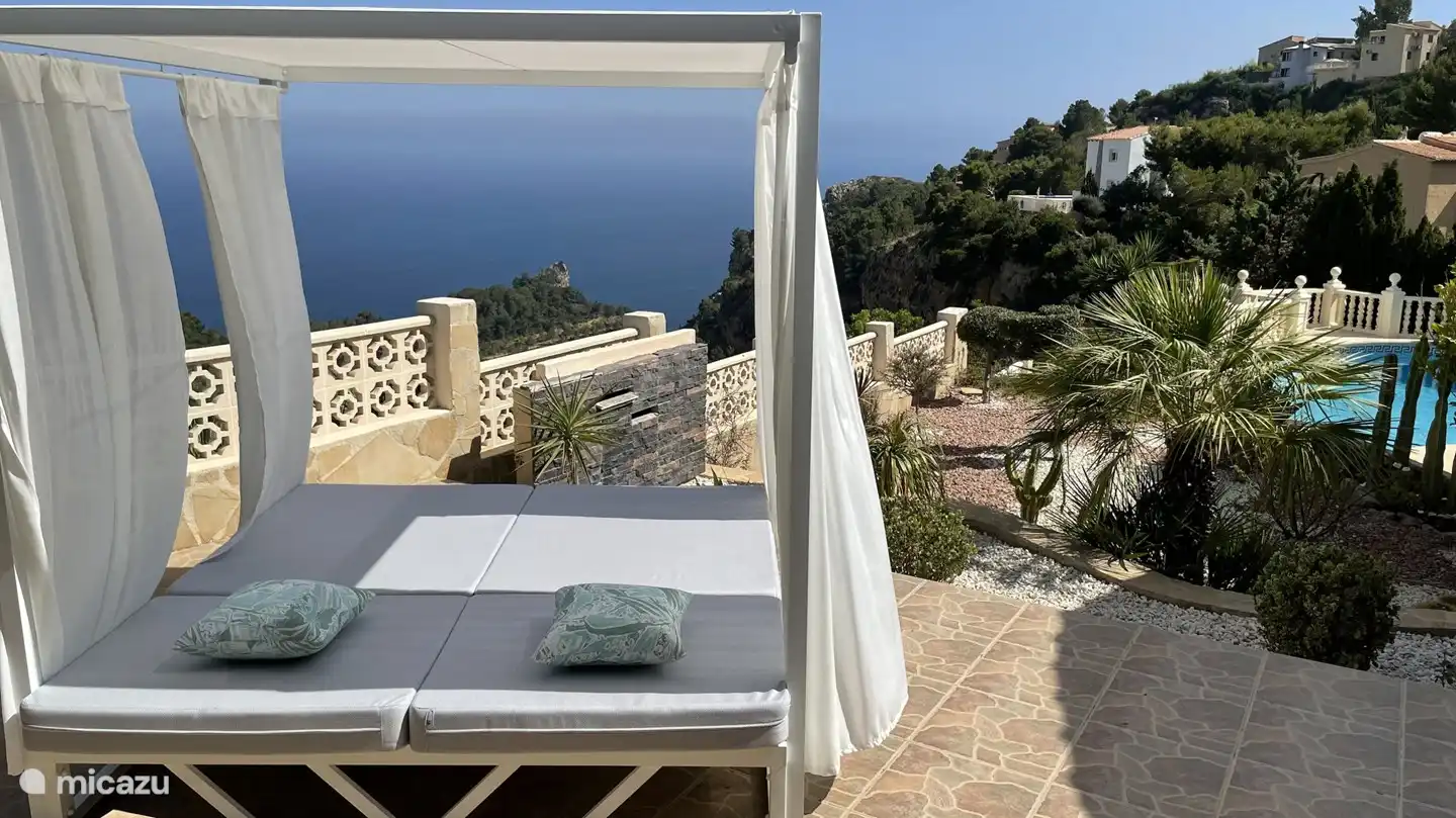 Lounging with a view of the sea