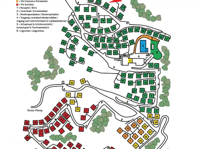 Casa Lago di Garda  | Italie, Lac de Garde, Tignale - bungalow plan du parc de vacances Tignale
