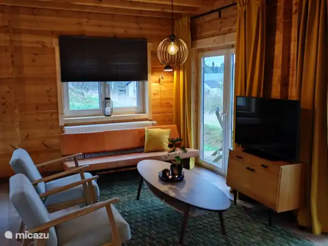 Casa de vacaciones Eifel cerca de Cochem en Alemania, Eifel, Wagenhausen - cabaña de madera Casa azul lounge en Wagenhausen, Eifel, Alemania
