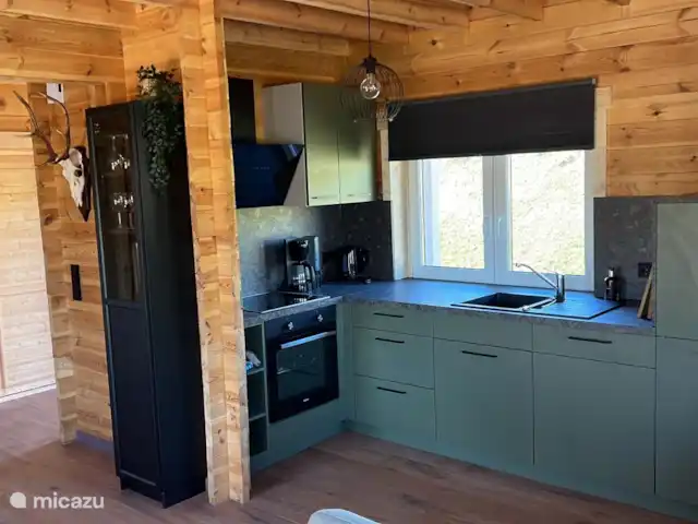 Casa de vacaciones Eifel cerca de Cochem en Alemania, Eifel, Wagenhausen - cabaña de madera Casa azul con cocina en Wagenhausen, Eifel, Alemania