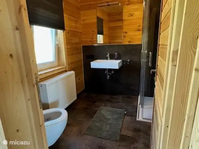 Maison de vacances Eifel près de Cochem | Allemagne, Eifel, Wagenhausen - cabane en bois / lodge Salle de bain de Green House à Wagenhause, Eifel, Allemagne