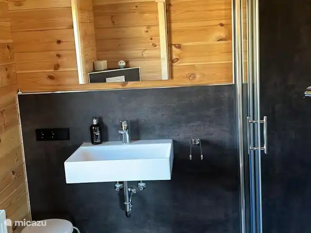 Maison de vacances Eifel près de Cochem | Allemagne, Eifel, Wagenhausen - cabane en bois / lodge Salle de bain de Green House à Wagenhause, Eifel, Allemagne