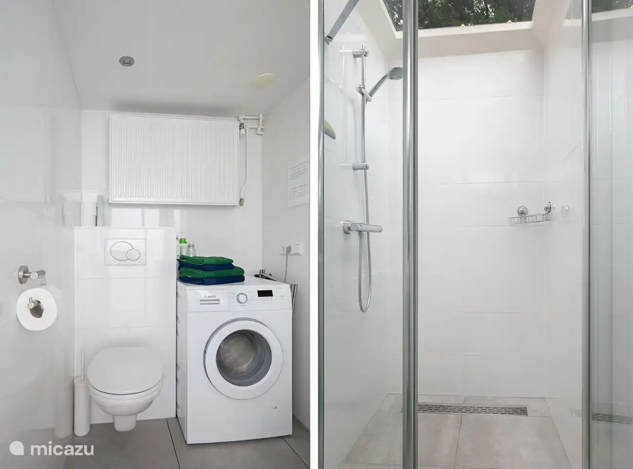 Badezimmer mit Waschmaschine