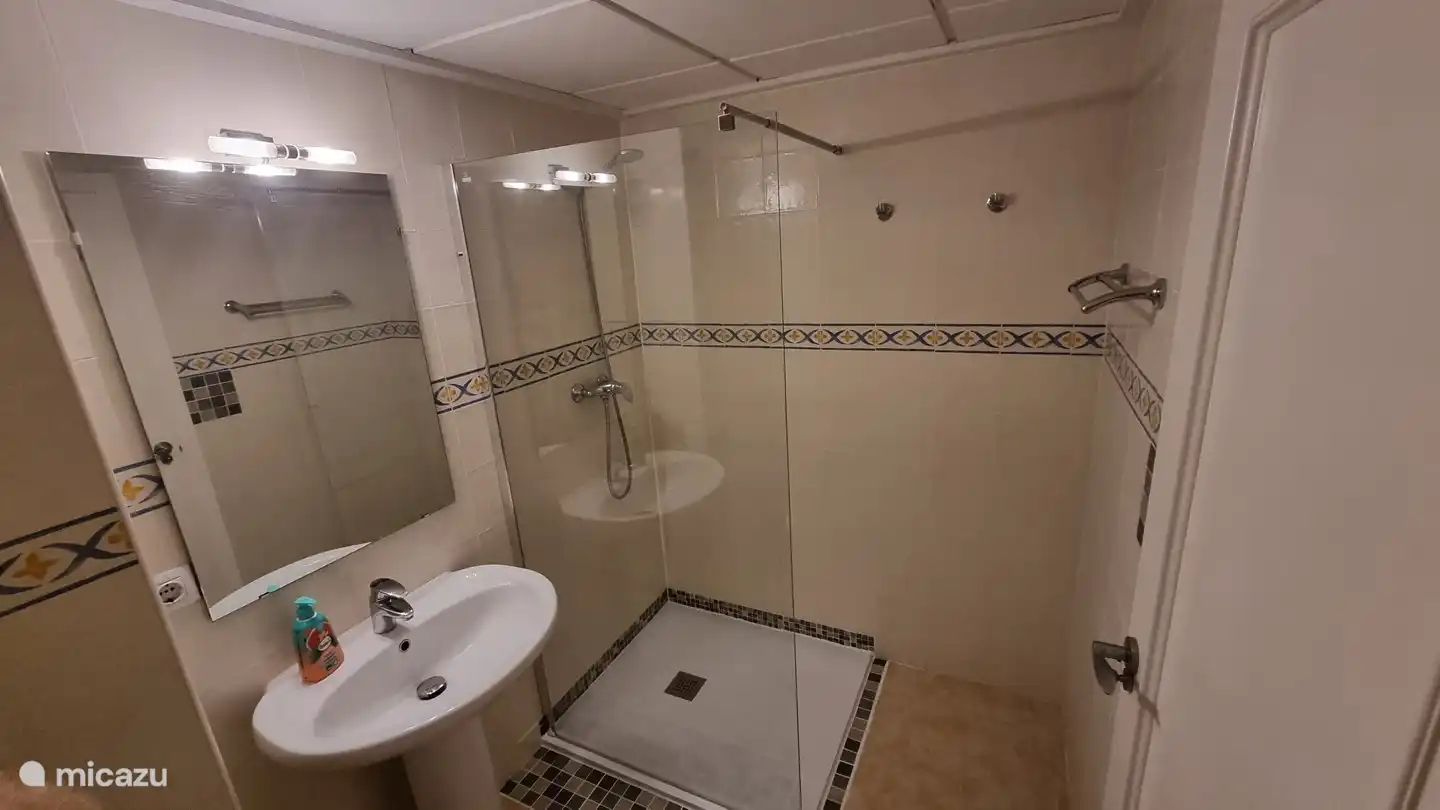 2nd bathroom with large walk-in shower 90 x 100