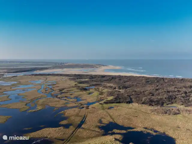 Heggerank 21 | Pays-Bas, Zélande, Nieuwvliet-Bad - maison de vacances Photo drone Le Polder Noir